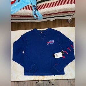 NWT Buffalo Bills Women’s Blue Long Sleeve Ribbed Crop Top